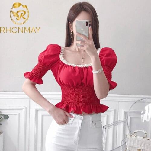 RHCNMAY Short Sleeve Shirts For Women