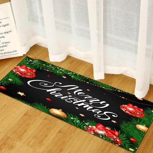 Christmas Carpets Entrance Doormats Xmas Indoor Outdoor Carpet Merry Christmas party Area Rugs Non Slip Kitchen Toilet Floor Mat