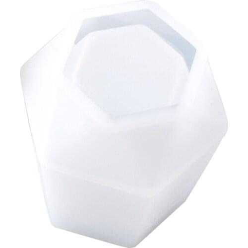 Hexagon Pen Holder Silicone Mold Epoxy Resin Casting Crafts DIY Making Mould Handmade Tool