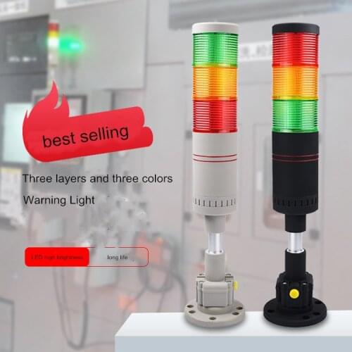 New 24V Industrial Signal Tower Safety Stack Alarm Light 3-Color Foldable Multilayer Buzzer Flash Caution Equipment Warning Lamp