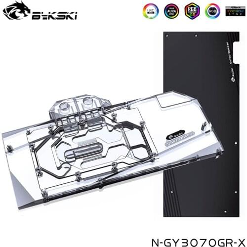 Bykski Watercooler For GALAXY Geforce RTX 3060Ti /3070 GAMER OC VGA Card,With Back Plate Full Cover Water Block,N-GY3070GR-X