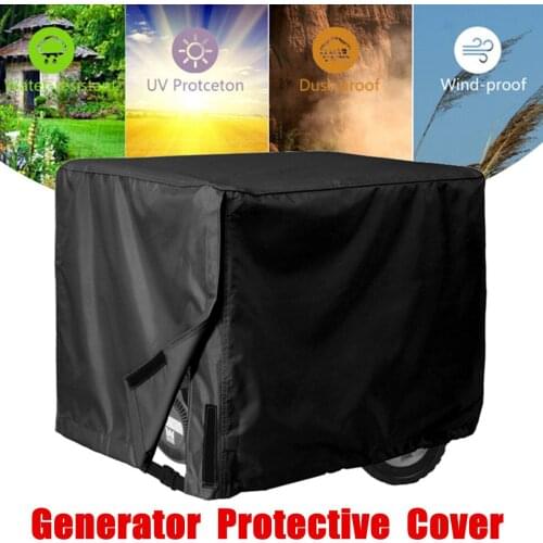 Black Generator Cover Windproof Protective Cover Canopy Shelter Waterproof Oxford Cloth All-Purpose Covers Accessories 3 Sizes
