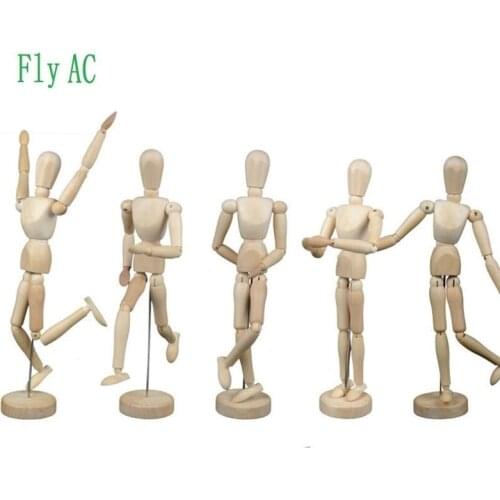 1 pcs Paint Sketch Model People Wooden Man Drawing Model School Supplies Art sketch Supplies Baby Toy Figures