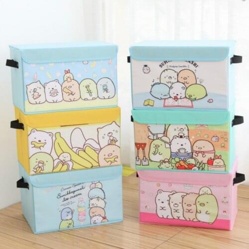 1PCS Cute Cartoon toy white Sumikko Gurashi Anime PU Cosmetic Storage Box Debris Organizer Home Makeup Beauty Case