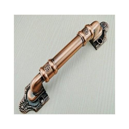 160mm Wooden Door Knobs Antique High Quality Door Handles Red Bronze ZInc Alloy Home Ktv Hotel Office Wood Door Pulls Handles