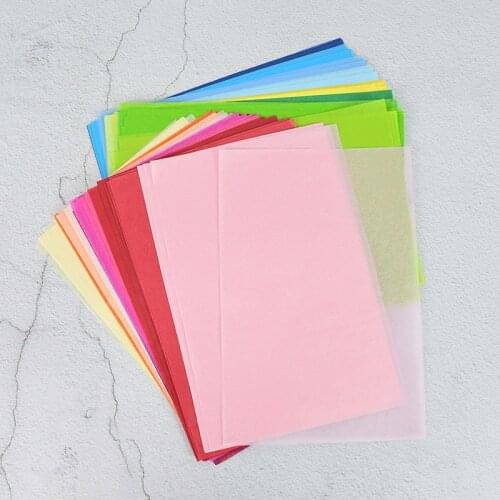 21*14cm A5 Tissue Paper Retro Multicolor Tissue Paper Bookmark Gift Wrapping Papers DIY Floral Gift Packaging Material for Party