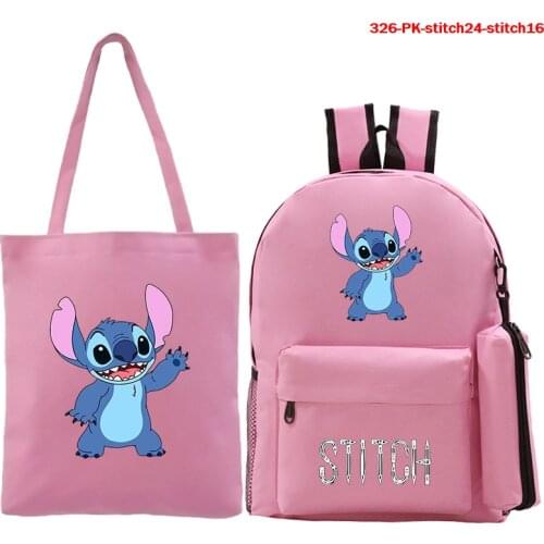 Cartoon School Bags for Girls Boys 3pcs Bookbag Student Stitch Backpack Children Kids Backpack Bags Sets