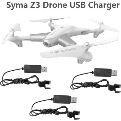 3PCS Original 3.7V RC Drone Battery Charger for Quadcopter SYMA Z3 USB Charger Charging Cable Accessory