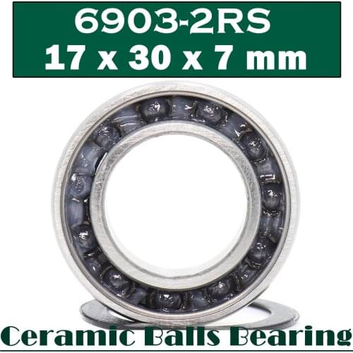 6903 Hybrid Ceramic Bearing 17x30x7 mm ABEC-1 ( 1 PC ) Bicycle Bottom Brackets & Spares 6903RS Si3N4 Ball Bearings