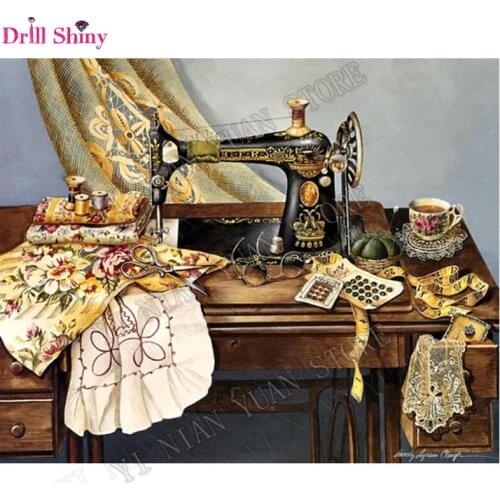 Full Round Drill 5D DIY diamond painting new "Sewing machine" 3D diamond Embroidery Mosaic Cross Stitch Rhinestone Home Decor