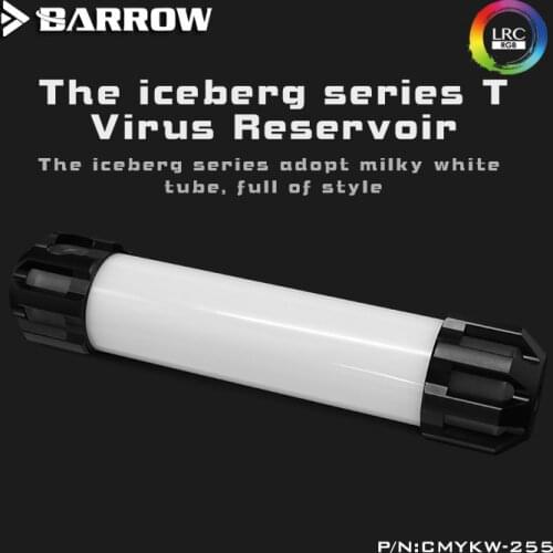 BARROW 155 /205 /255mm X 50mm Double Helix T-Virus Cylindrical Water-Cooled Coolant Tank A-RGB Light System PMMA+Aluminum Cover