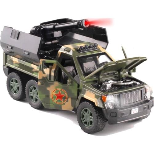 Boutique 1:32 George Barton 6 tire vehicle alloy model,simulation die-cast metal sound and light back force model,free shipping