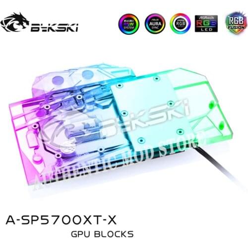 Bykski A-SP5700XT-X GPU Water Block For Sapphire RX5700 XT 8G Dataland 5700XT Red Devil Msi RX5700XT Mech/Evoke Graphics Card