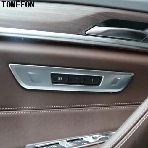 For BMW 5 Series G30 2017 2018 ABS Chrome Car Driver Side Seat Memory Switch Button Adjustment Frame Cover Trim