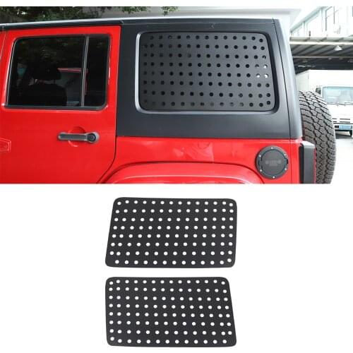 For Jeep Wrangler JK 2011-2017 4 Doors Rear Car Door Triangle Glass Panel Trim Cover Decorative Stickers Car External Accessory