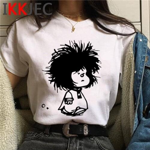 Mafalda t-shirt summer top female harajuku kawaii kawaii streetwear graphic tees women casual clothes harajuku kawaii