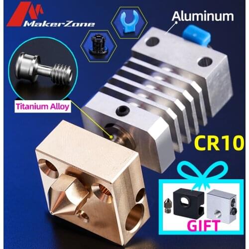 Cr10 Upgrade Heatsink All Metal Hotend Kit for CR 10 Ender3 Titanium Heat Breaker Micro Swiss Radiator Pipe 3D Printer