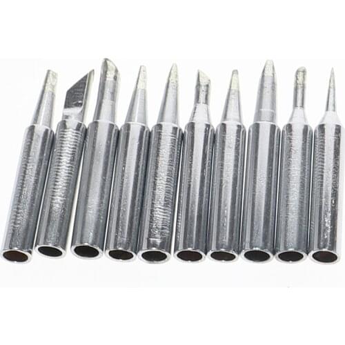 10pcs/lot Pure Copper 900M-T Soldering Iron Tip Lead-free Solder Tips Welding Head electric soldering iron tip BGA Solder Tools