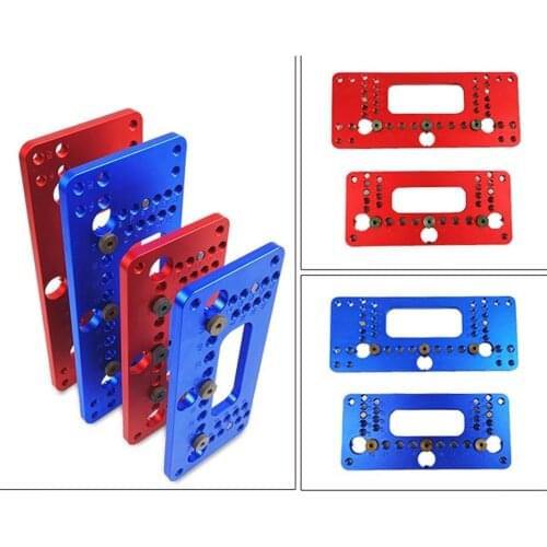 Hole Handle Pitch Punch Locator Woodworking Aluminum Alloy Pocket Jig Set Wardrobe Door Cabinet Positioner Drill Guide Sleeves
