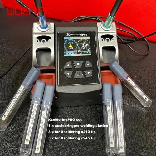 Xsoldering pro Double Handle Soldering Station Rapid Heating Iron for JBC C210 C245 Handle and Universal Tip Welding Table
