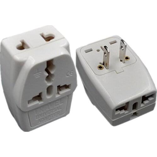 10pcs/lot extended 3 outlet socket splitter US USA AC Power Plug Home Travel Converter Adapter Adaptor Mexico USA Wall charger