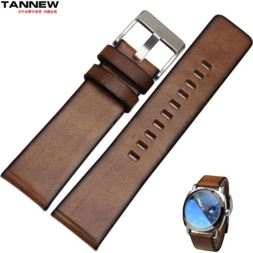 22mm 24mm 26mm Watchband for Diesel DZ7374 DZ4281watch High quality retro brown genuine leather strap bracelet sport watch strap