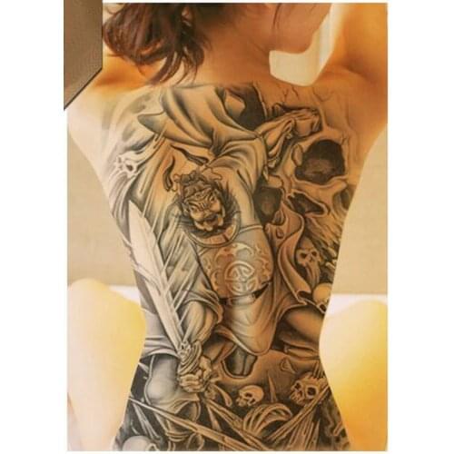 Sexy Dragon Lion God Waterproof Large Temporary Tattoo Stickers Men Women Full Back Leg Chest Fake Body Art Transferable Tattoos