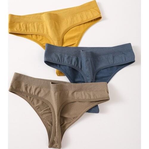 Richkeda Store New 2021 G-String Panties Sexy Women Thongs Female Underpants Bikini Pantys Lingerie Sexy Seamless Underwear