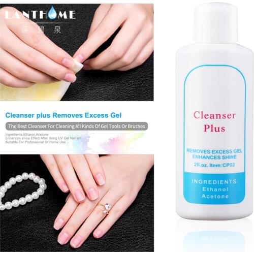 UV Gel Polish Excess Remover 60ML Cleanser Plus Liquid Surface Sticky Layer Residue Nail Art Acrylic Clean Degreaser TSLM1
