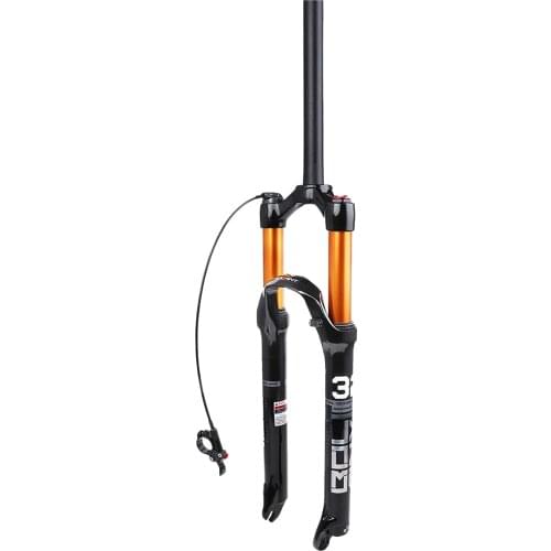 High Strength 28.6mm Bike Fork Alloy Air Pressure 26''/27.5''/29'' Remote Lockout Forks Shock Absorber 120mm Travel Front Fork