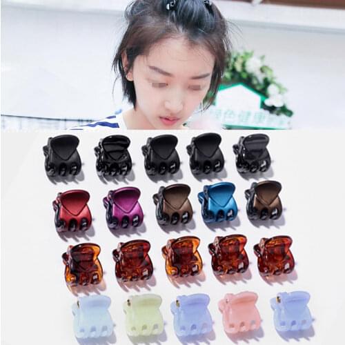 12Pcs /Set Small Plastic Hair Clips Claws Mini Clamps Fashion Girls Crab Hair Claw Gifts For Girls Women