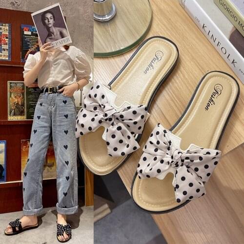 2021 Autumn Slippers Women Bowknot Sandals Cute Casual Daily Comfy Platform Ladies Sandals Dress Party Peep Toe Female Slippers
