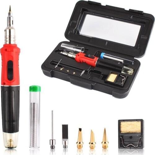 HS-1115K Soldering Iron Professional 10 in 1 Gas Soldering Iron Cordless Welding Torch Tool Kit Better MT-100 HT-1937 1934 2000