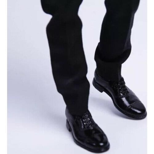 1/6th Soldier Doll Clothing Accessories Round Head Suit Leather Shoes Model
