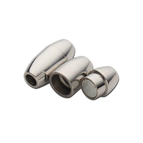 1pc only Silver Tone 316L Stainless Steel Magnetic Bracelet Clasps Connectors Fits for 3.3mm Round Leather Cord End Caps