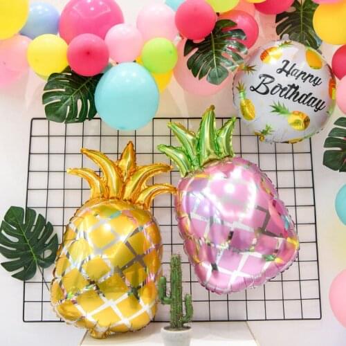 1pc Summer Party Pineapple Foil Balloon Birthday Balloons Baby Shower Hawaii Party Decoration Kids Beach Party Helium Air Globos