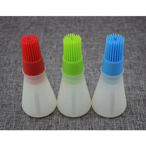 100pcs Grill Oil Bottle Brushes Tool Heat Resisting Silicone BBQ Basting Oil Brush Barbecue Cooking Pastry Oil Brushes