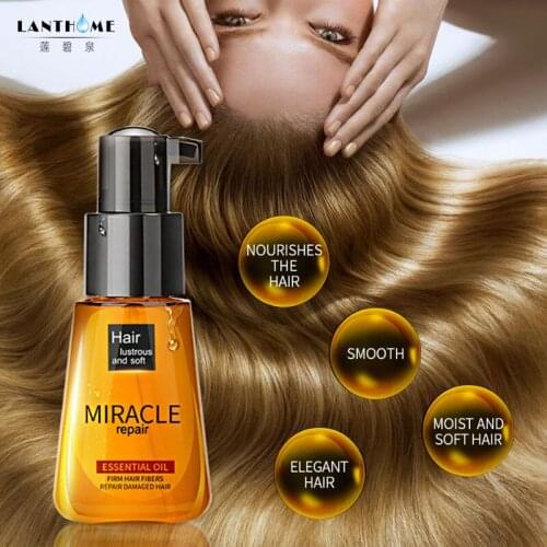 2pcs Laikou Morocco Pure Argan Oil Essential Treatment for Damaged Dry Moisturizer Hair Soft Shiny Repair Hair Split Ends 70ml