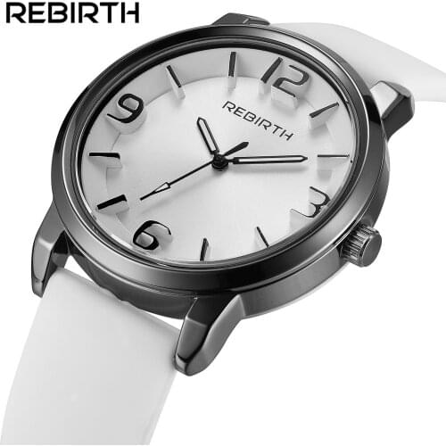 2018 REBIRTH New Fashion Brand Men Women Luxury Male Clock designer Stylish Casual Business silicone Sport Wrist Quartz Watch