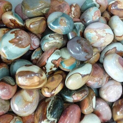 3pcs 35-55mm Natural Stones Play Ocean Jasper Round Mineral Ore Specimen Agate Crystal