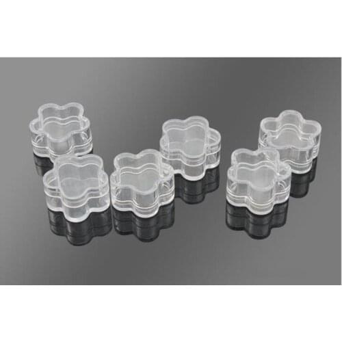 5G/10g flower shape plastic bottle jar pot tin for eye serum cream sample art nail container eye shadow powder skin care packing