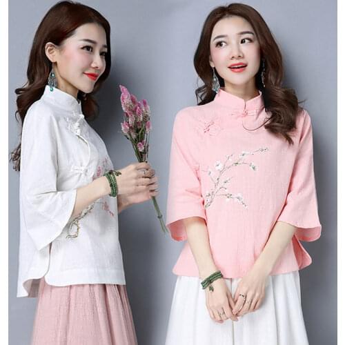 Льняные блузки AZTERUMI China At AliExpress