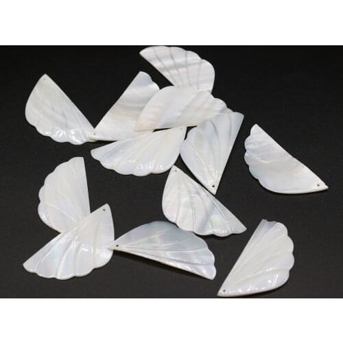 10Pcs Natural Freshwater Shell Pendant Petal-Shaped Loose Beads For Jewelry Making DIY Necklace Earrings Accessory