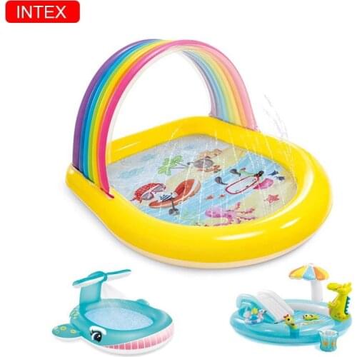 Children playing pool Intex Cartoon shape Inflatable swimming pool Kids inflatable bathtub piscinas inflables Game pool