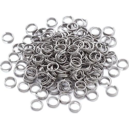 5/6/7/8mm Stainless Steel Double Loops Jump Rings for Jewelry Making DIY Findings Accessories, Stainless Steel