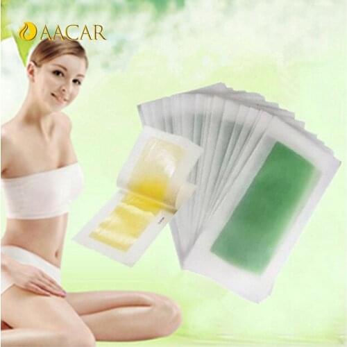 5PCS Paper Pad Patch Waxing Underarm Hair Removal Double Side Depilatory Epilator Wax Strip For Face Legs Body Bikini