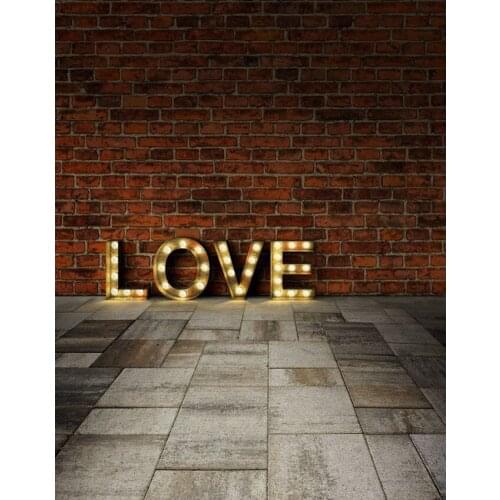 Red Brick Wall Photography Backdrops Gray Floor 3D Backgrounds for Photo Studio Vinyl Cloth Computer Printed Portrait Photophone