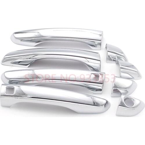 ABS Chrome door handle bowl cover with Smart Keyhole trim for LHD Elanra 2016