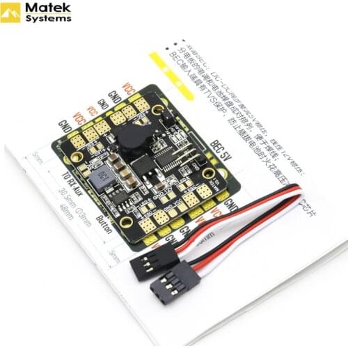 1/2/ 5pcs Matek 5in1 V3 Power Distribution Board / PDB Hub With Dual BEC-5V/12V LED Controller Tracker Low Voltage Alarm for FPV