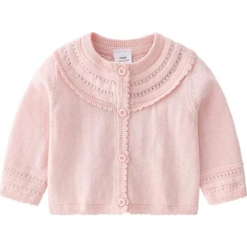 Baby Kids Girls Long Sleeve Pure Color Knit Cardigan Coat Cute Spring Autumn Baby Kids Girls Cardigan Coat Childrens Clothes